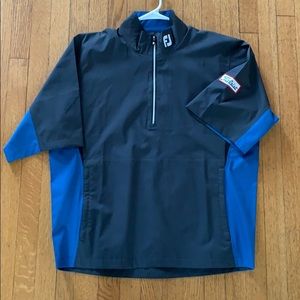 Footjoy Dryjoy grey blue (M) tour only logo SS